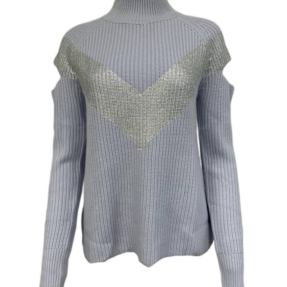 ZOE JORDAN Women's Blue Graham Cashmere Wool Sweater Size S/M NWT